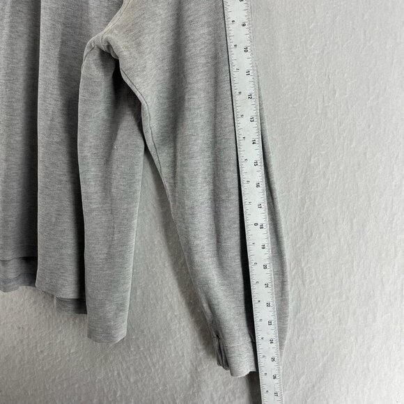 Burberry London Polo Shirt Mens 2XL Gray Long Sleeves Pullover Vented Mini Logo - Picture 4 of 15